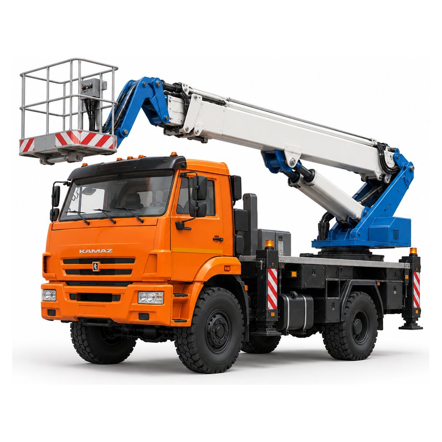 Автовышка КАМАЗ, коленчатая